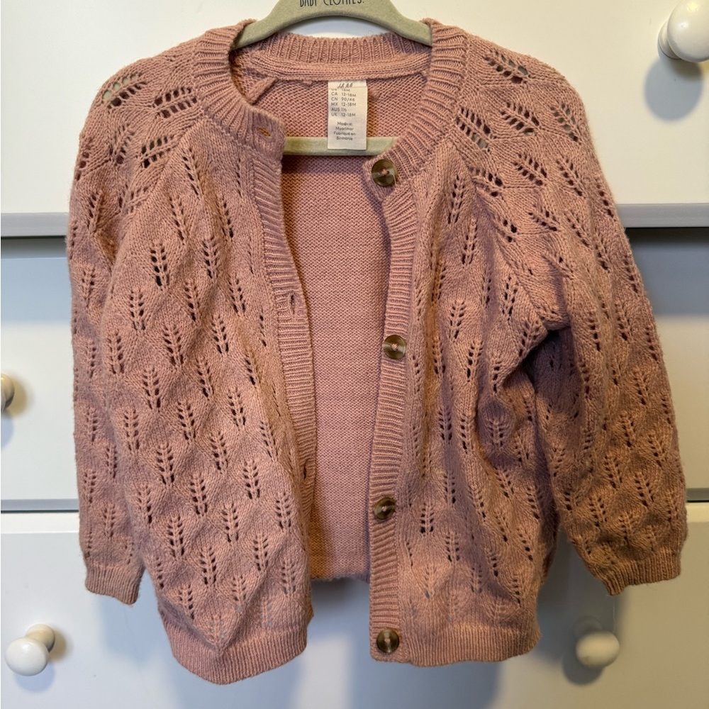 H&M Baby Pink Cardigan Sweater
